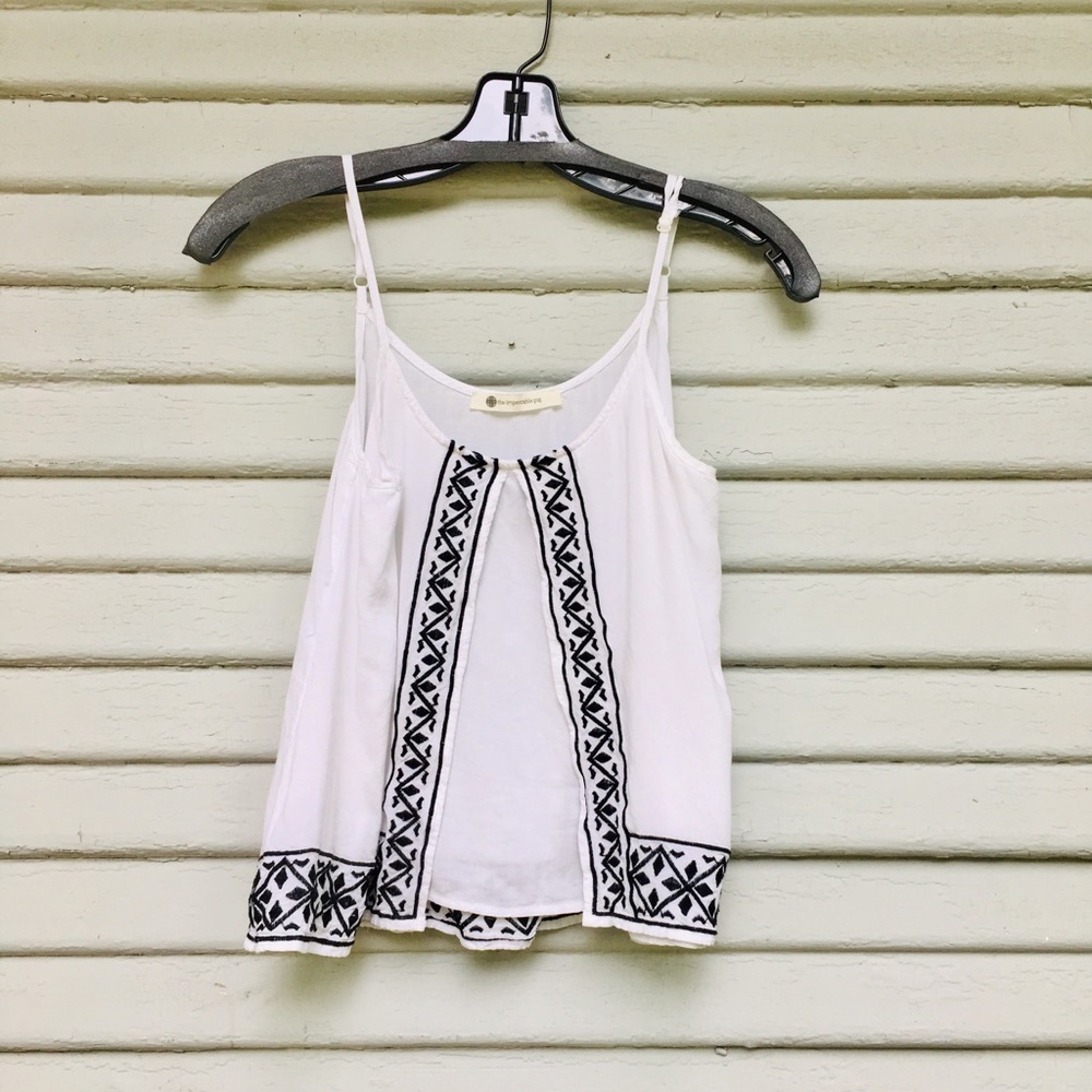 Impeccable Pig White and Black Crop Top Blouse